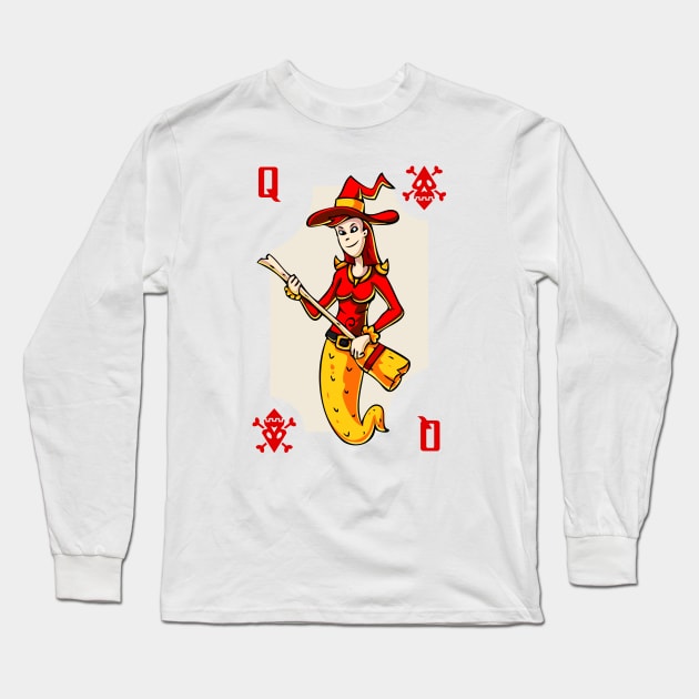 Easy Halloween Playing Card Costume: Queen of Diamonds Long Sleeve T-Shirt by SLAG_Creative